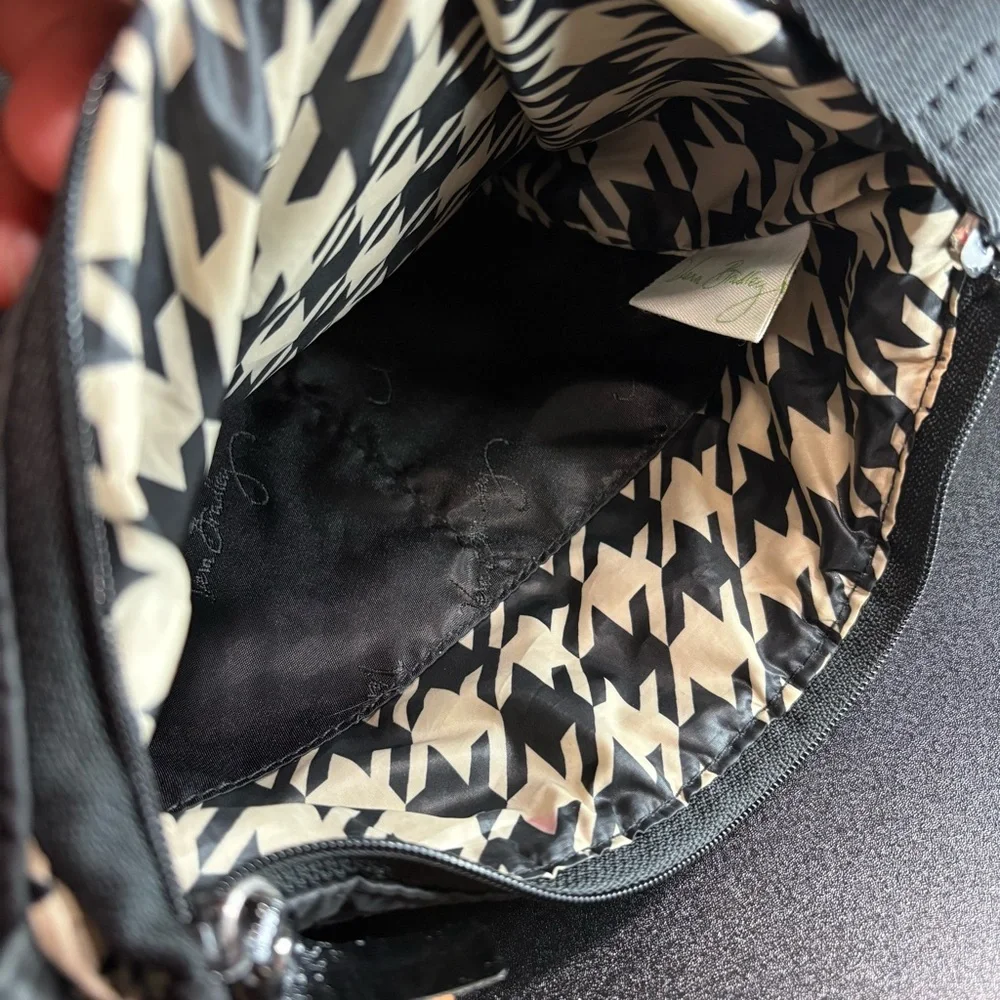 Vera Bradley Quilted Solid Black‎ Crossbody Bag purse soft shell lightweight